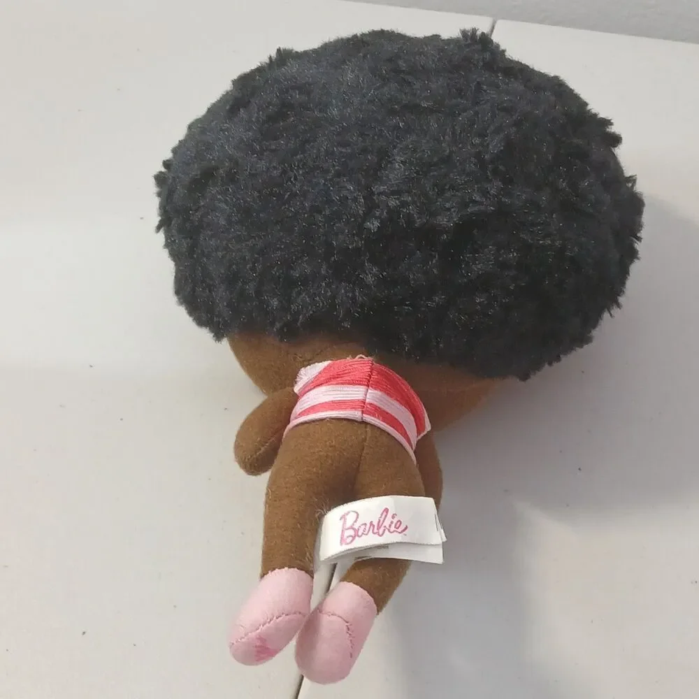 Mattel Barbie African American Plush Plush Girl 9” Soft Big Head Fashionista